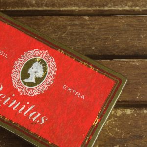 葉巻缶 シガーケース ブリキ缶 赤