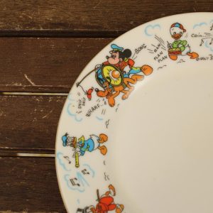 ディズニー ミッキーと仲間たち 絵皿 メラミン ヴィンテージ食器 フランス ブロカント雑貨