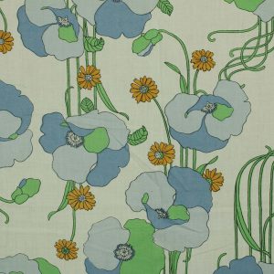 55*55 シック 爽やか 大花 植物 ブルー グリーン