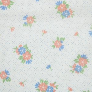 60*40  かわいい 小花 ドット 格子 サーモンピンク