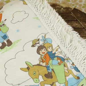 ベッドカバー Marco  母をたずねて三千里 ビンテージシーツ フランス ヴィンテージ雑貨