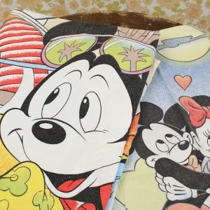 ディズニー ミッキー ミニー ビンテージシーツ フランス ヴィンテージ雑貨