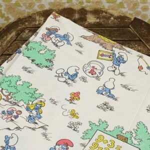 スマーフ Les Schtroumpfs  ビンテージシーツ ヴィンテージ雑貨