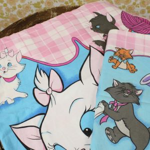 ディズニー おしゃれキャット ビンテージシーツ フランス ヴィンテージ雑貨