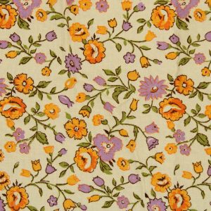 50*60 クラシック ロマンティック 小花 オレンジ パープル