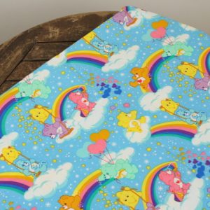 ケアベア BISOUNOUS CAREBEARS 水色 虹 レインボー