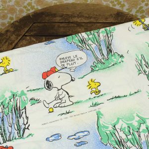 スヌーピー PEANUTS ビンテージシーツ ゴルフ フランス語