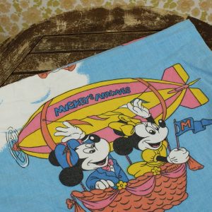 ディズニー ミッキーと仲間たち 飛行船 パステル ビンテージシーツ