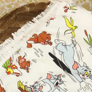 ベッドカバー トム＆ジェリー 白 掃除機