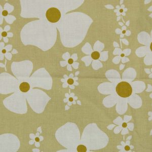 50*65 レトロ かわいい 花 カフェベージュ 単色