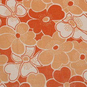 80*70 レトロ 華やか 大花  オレンジ 単色