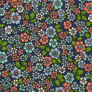 55*35 シック かわいい 小花 ピンク パープル ネイビー