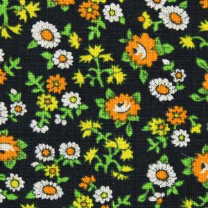 40*40 シック 小花 イエロー オレンジ ブラック