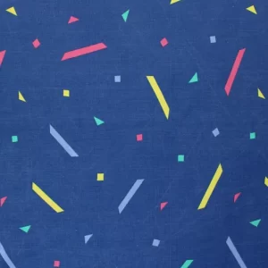 60*85 ポップ コンフェッティ ブルー カラフル