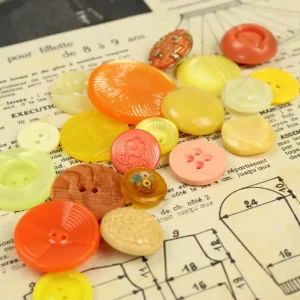 20個 黄〜橙色のボタンセット