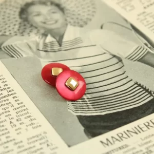 2個 14mm  赤 パール 金