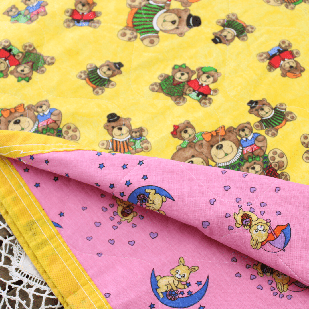 ベッドカバー ベッドマット ファンシー うさぎ 星 クマファミリー