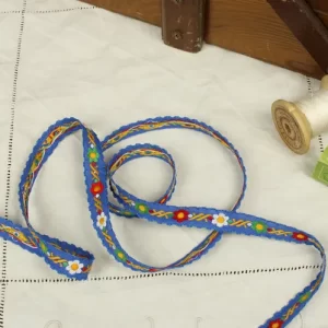 1,3cm幅  花 カラフル ブルー