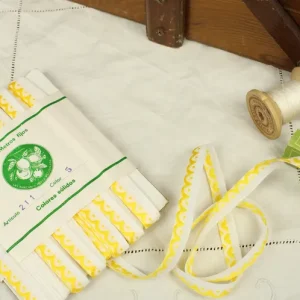 1,0cm幅  ドット パターン レース イエロー