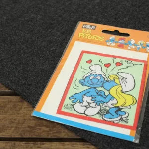 スマーフ＆スマーフェットのワッペン キス ハート