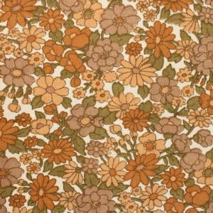 55*80 シック 小花 ブラウン くすみピンク