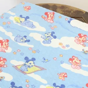 135*180 シーツ解体生地 ミッキー ミニー ベビー  こうのとり