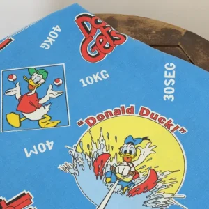 A 115*150 シーツ解体生地 ドナルド スポーツ 青