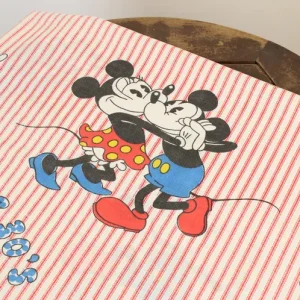 フラット ミッキー ミニー ピアノ 赤ストライプ