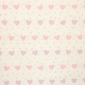 65*60 かわいい ファンシー 小さなハート ライン ピンク パープル