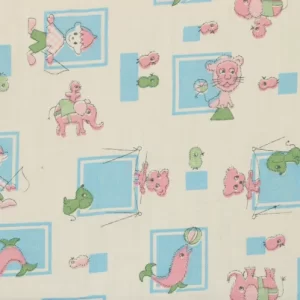 70*45 レトロ かわいい サーカス 動物 パステル