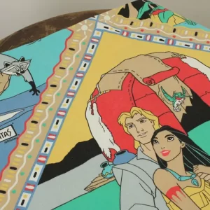 130*180 シーツ解体生地  ポカホンタス 首長 格子柄