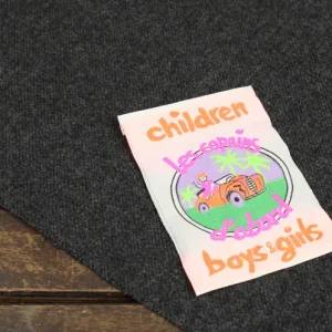 刺繍タグ children boys&girls ネオンカラー