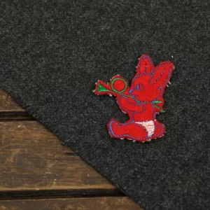 ワッペン ウサギ ラッパ 赤