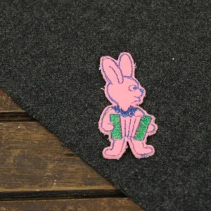 ワッペン ウサギ アコーディオン グリーン