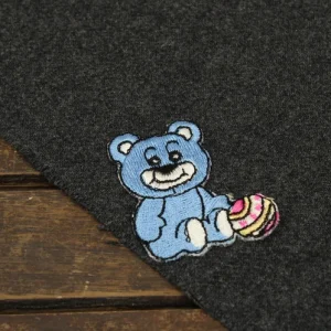 ワッペン クマ ボール 水色