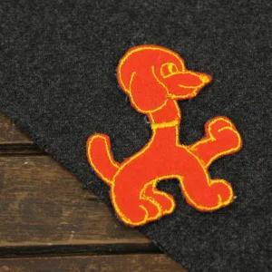 ワッペン イヌ 赤