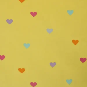 65*55 かわいい ポップ カラフル ハート イエロー