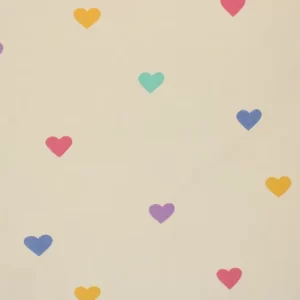 65*60 かわいい ポップ カラフル ハート 白