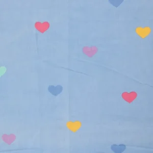 70*60 かわいい ポップ カラフル ハート 水色