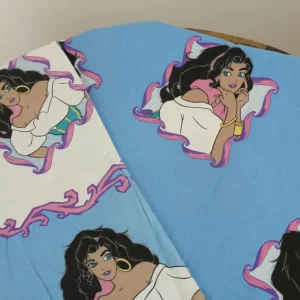 布団カバー エスメラルダ 白 ピンクリボン ブルー