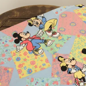 160*90 シーツ解体生地  ミッキー ミニー 花柄 パッチワーク パステル