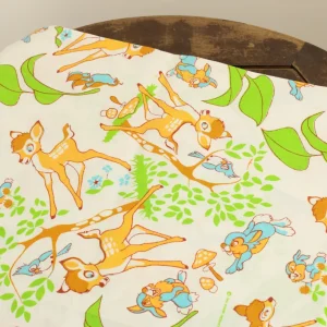 115*80 シーツ解体生地 バンビ オレンジ