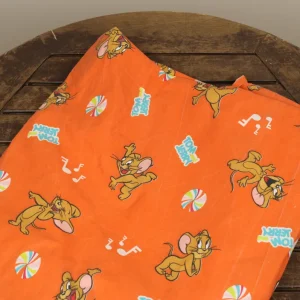 ベビーボックスシーツ トムとジェリー  オレンジ ミュージック
