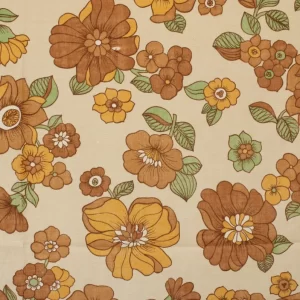 60*60 レトロ シック 花 カフェブラウン ベージュ