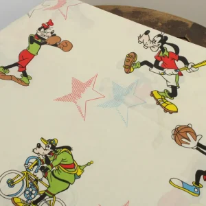 150*125 シーツ解体生地  グーフィー レトロスター 星