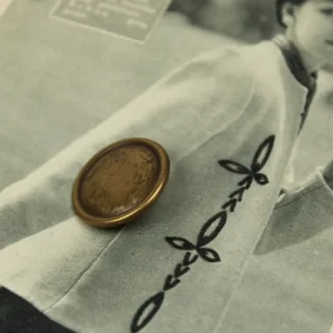 1個 21mm  ゴールド まる ヴィンテージ加工 金属