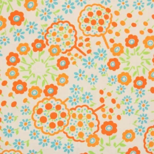 55*60 ポップ かわいい 果物の木 花 オレンジ