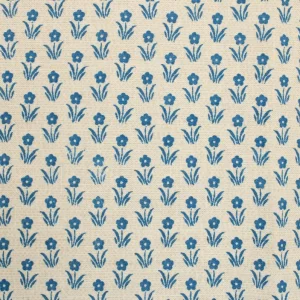 55*70 シンプル かわいい 小さな花 マリンブルー