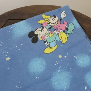 80*125 シーツ解体生地  ミッキー ミニー 星空散歩