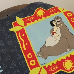 135*190 シーツ解体生地  ジャングル・ブック ネイビー パッチ